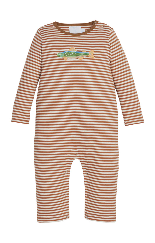 Applique Romper- Brook Trout