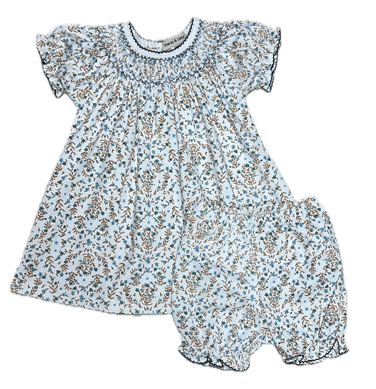 Ariana and Drew Blue Floral Bloomer Set