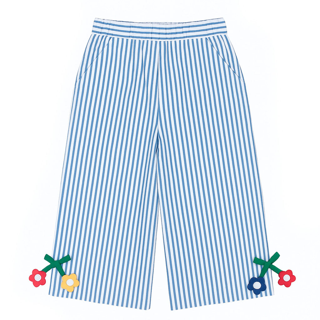 Seersucker Pants with Flowers