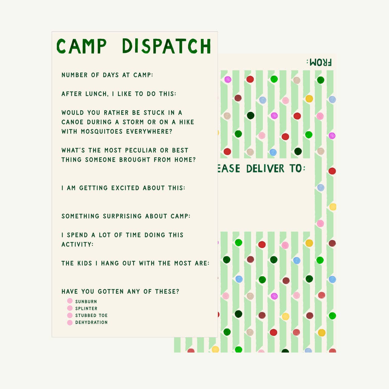 NEW Notes from Camp Stationery Kit - Shipping May 15th