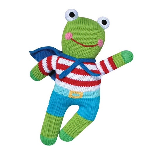 Freddy the Flying Frog Knit Doll - BIG sizes: 24" Plush