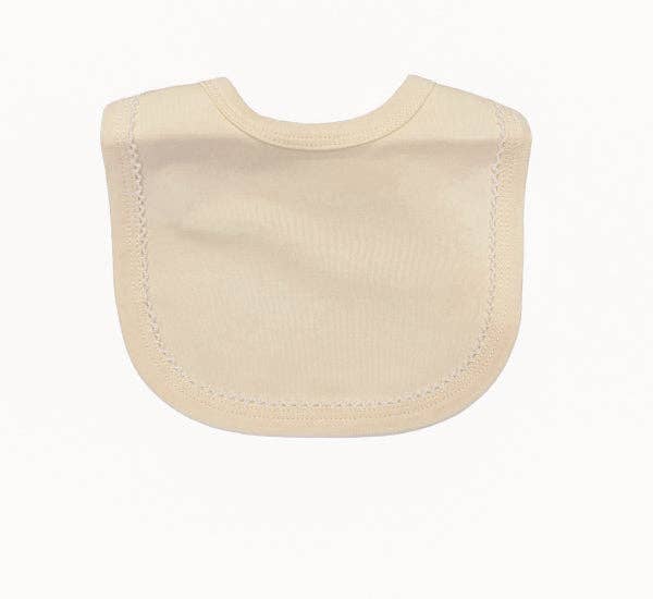 Bib - Picot Trim: Blue - Terry Cloth Backing