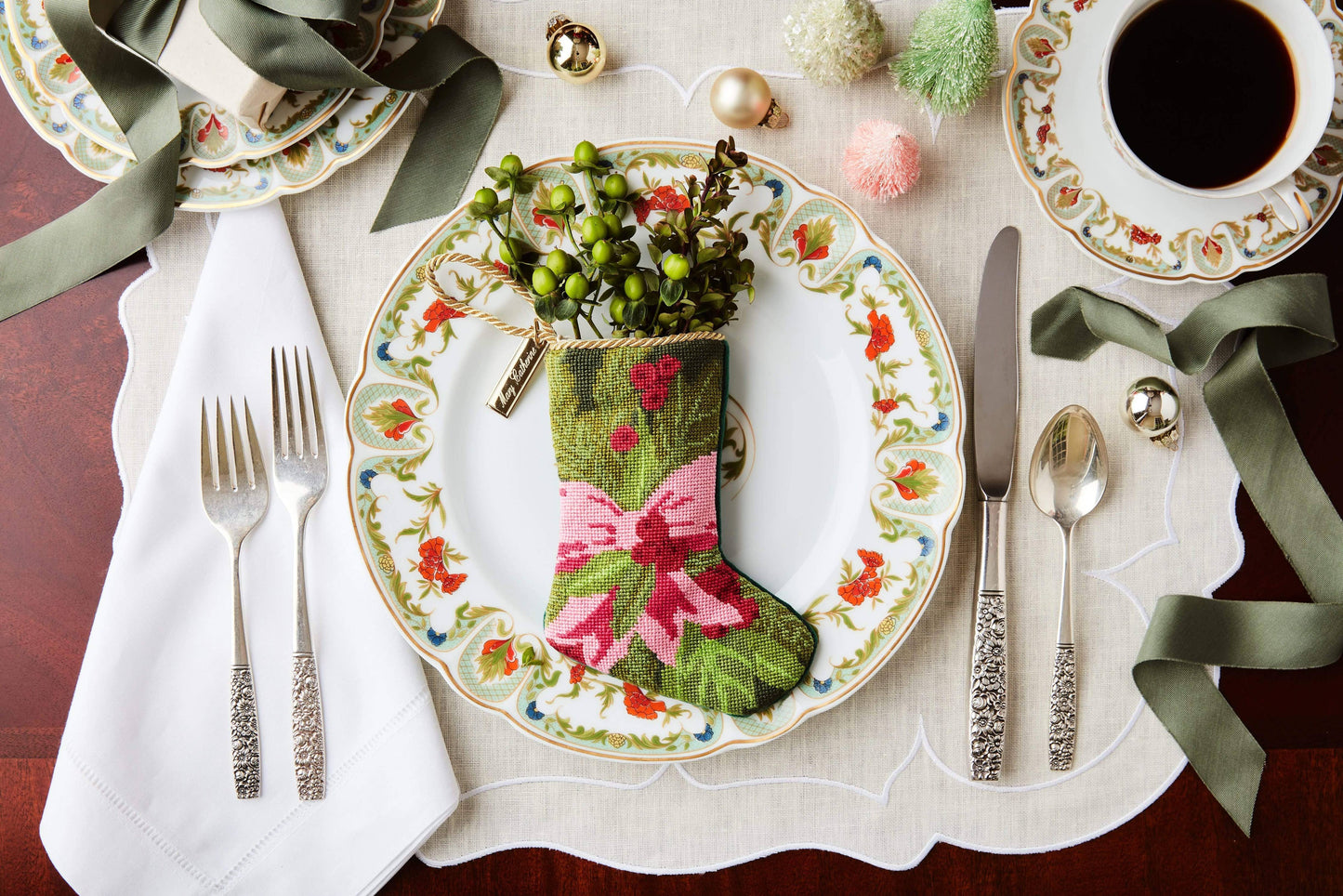 Charms: Silver Name Charm Stocking