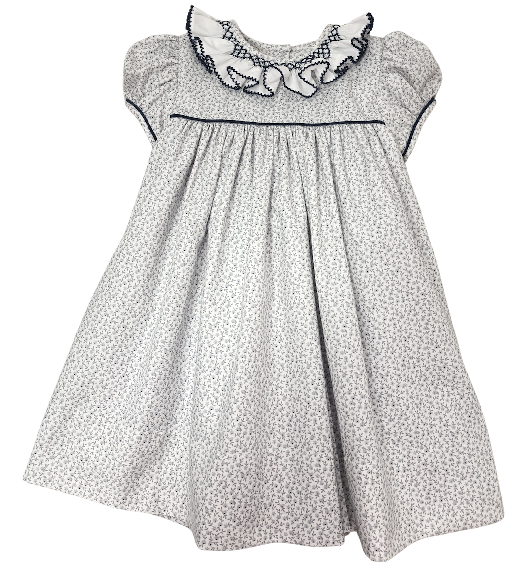 Hand smocked collar float girls dress Christina Collection: 3T