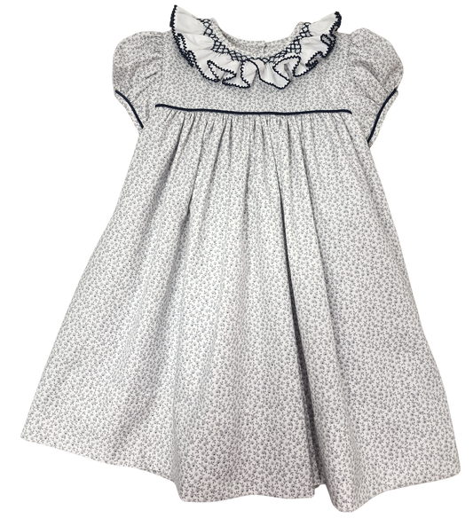 Hand smocked collar float girls dress Christina Collection: 24m