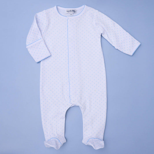 Mini Dots Footie - Blue