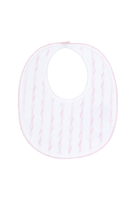 Pink Twirls Bib: Pink / One Size