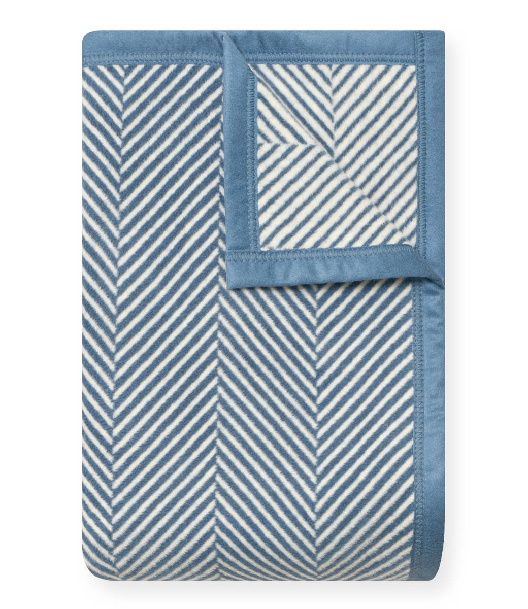 Harborview Herringbone Cornflower Blanket: Original Chappy Wrap