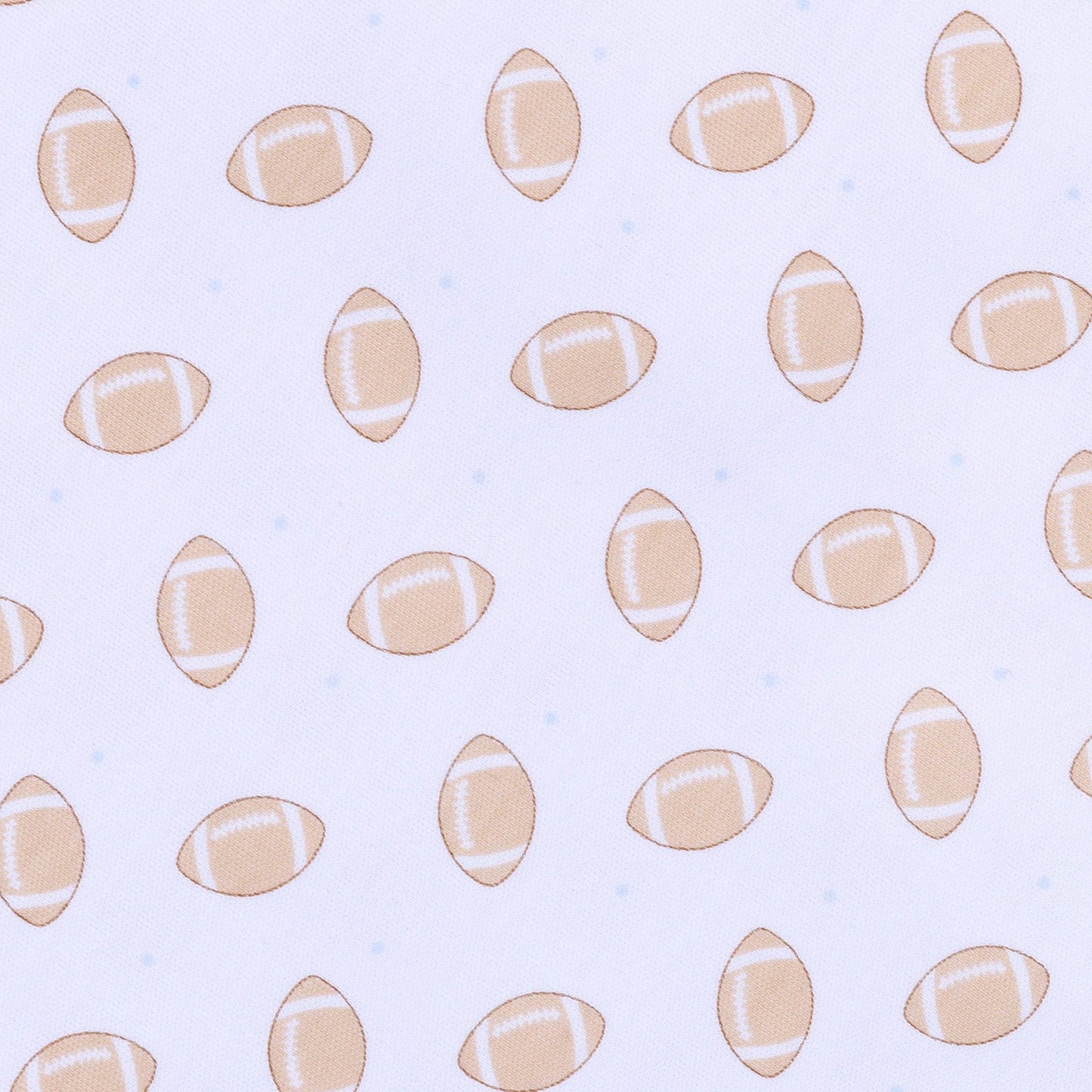 Touchdown Cutie Print Zip Footie - Light Blue: 9 Months