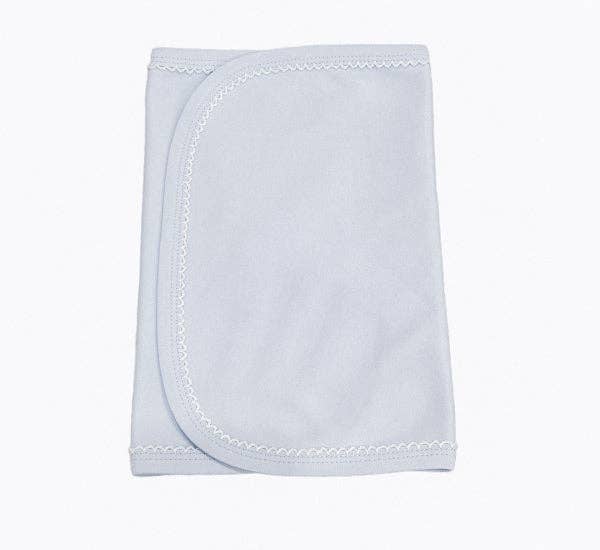 Burp Cloth - Picot Trim: Terry Cloth / (New White)White with White trim
