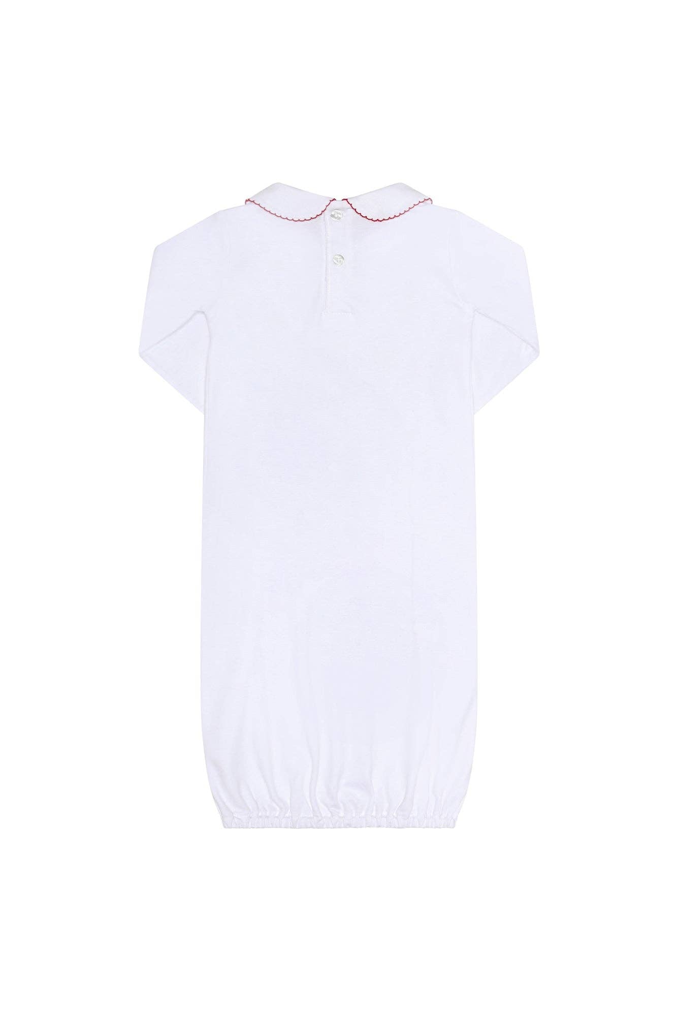 Christmas Wreath Smocked Gown: Multicolor