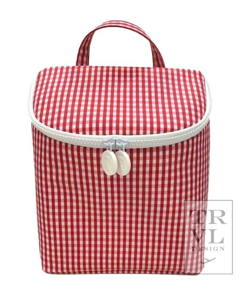Take Away Lunch Bag - Insulated Gingham Red