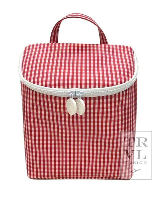 Take Away Lunch Bag - Insulated Gingham Red