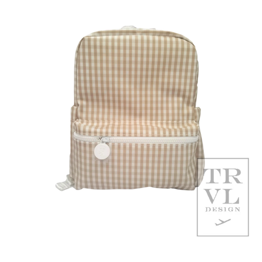 Mini Backer - Gingham Khaki