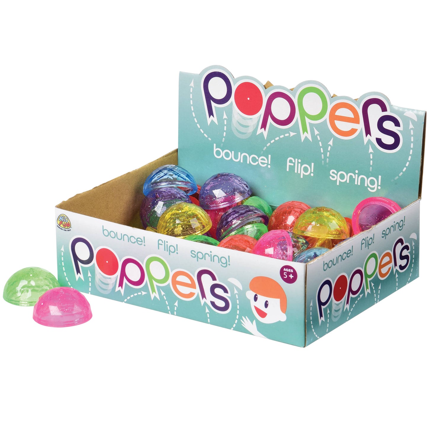 Transparent Glitter Poppers 45mm 36-unit Display