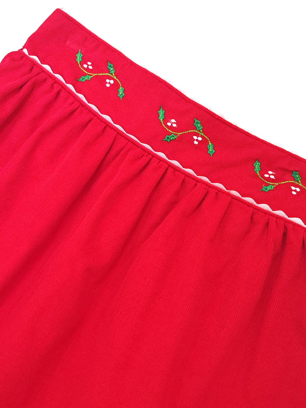 Corduroy Red Girl's Skirt
