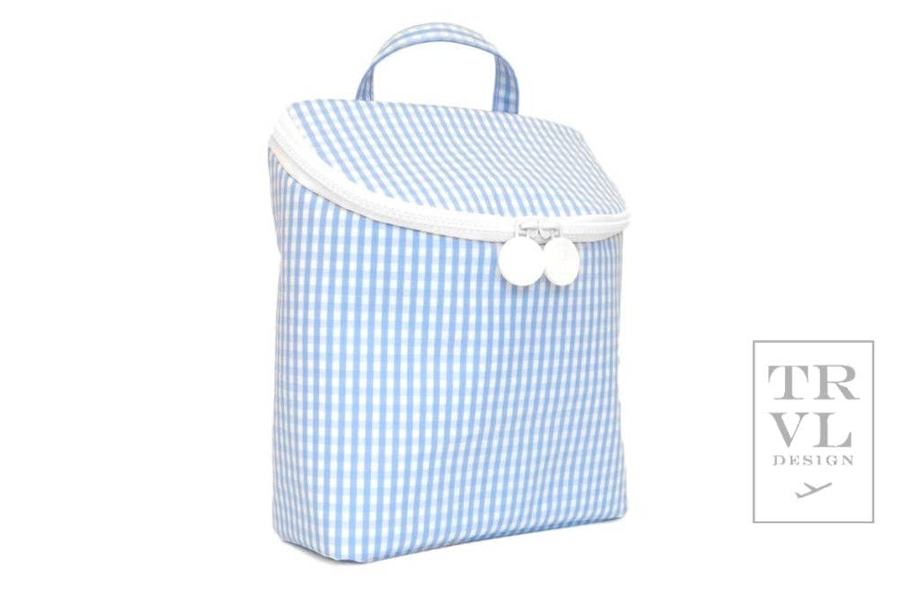 Take Away Lunch Bag - Insulated Gingham Sky