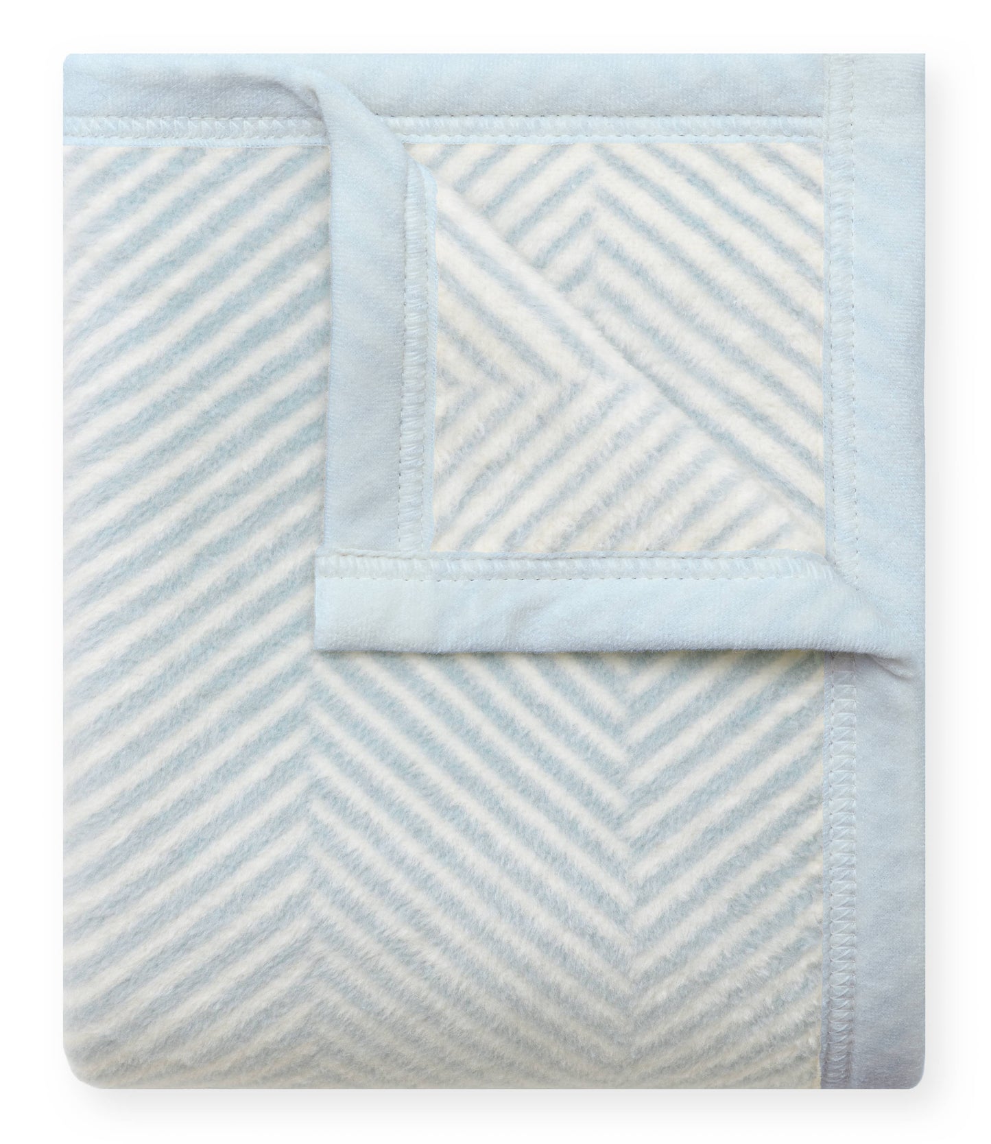 Harborview Herringbone Sky Mini Blanket: Mini