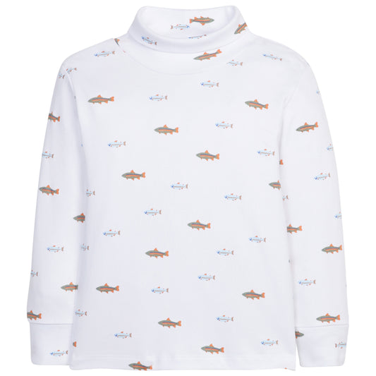 Printed Turtleneck- Fish