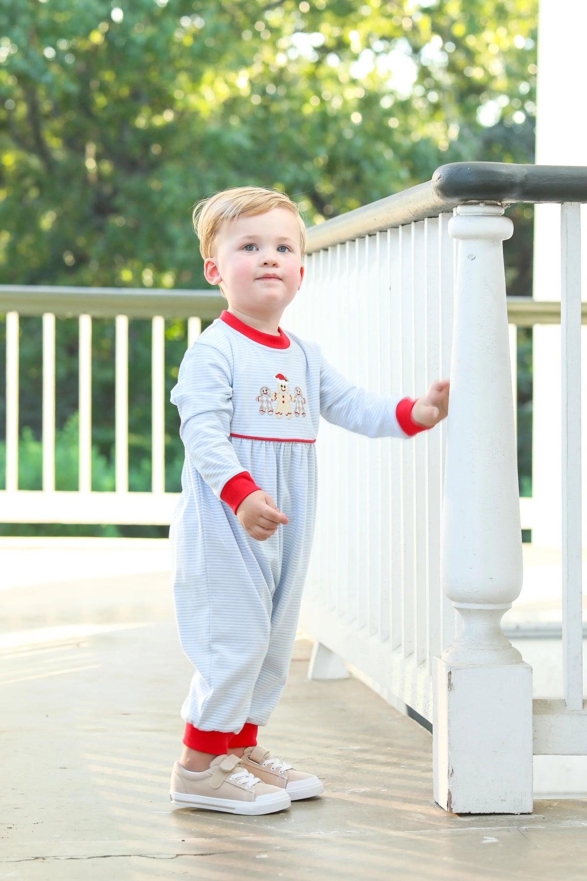 Gingerbread Train Romper