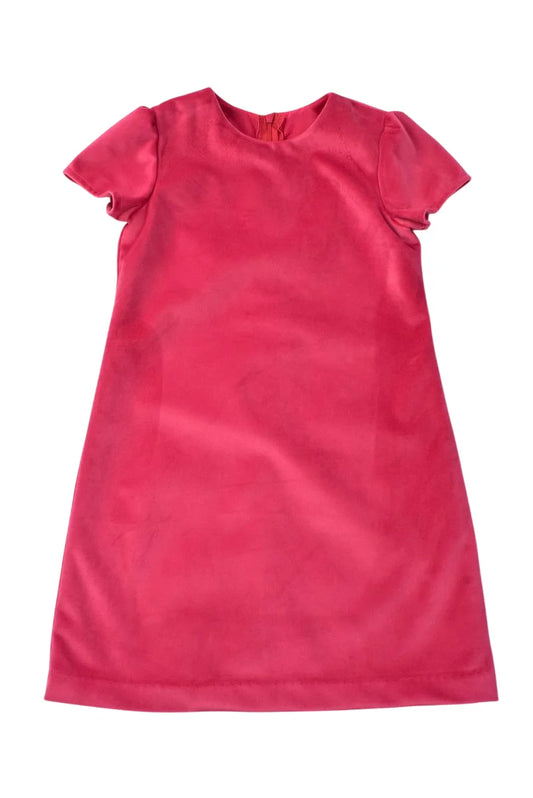 Maggie Breen A Line Dress Hot Pink Velvet