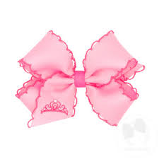 Medium Tiara Embroidered Bow