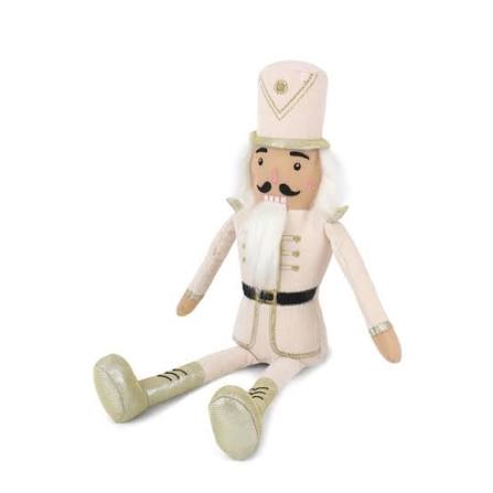 Seasonal Plush Toy Nutcracker/ Cream & Gold
