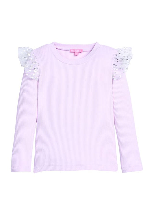 Sadie Tee- Lilac & Silver Sparkle Stars