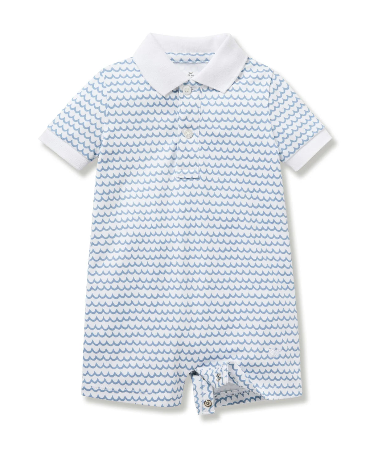 Louis Pima Play Romper in La Mer