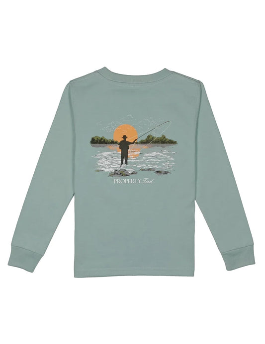 Boys Fly Fishing Marine Mist