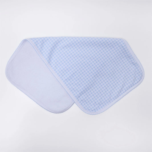Mini checks Burp Cloth-blue