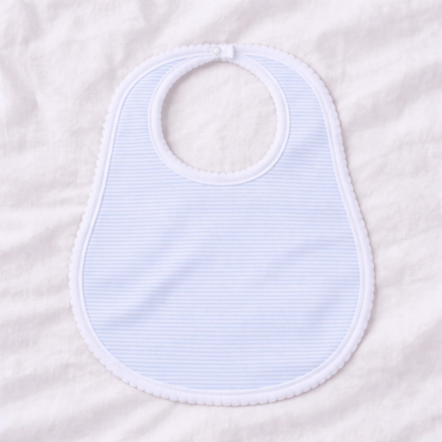 Mini Striped bib- light blue