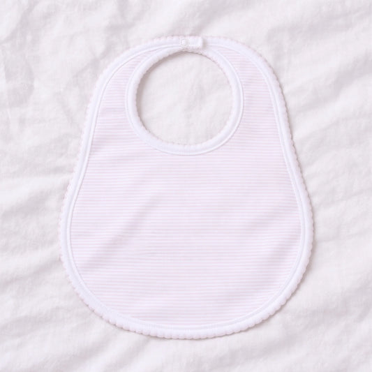 Mini Striped bib-pink