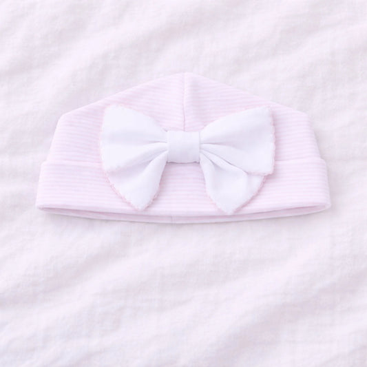 Mini stripe bow-Pink