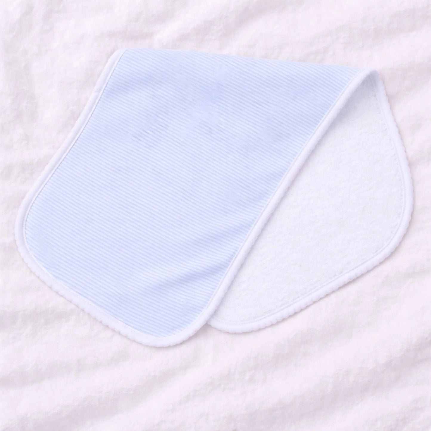 Mini Stripes Burp Cloth- Light Blue