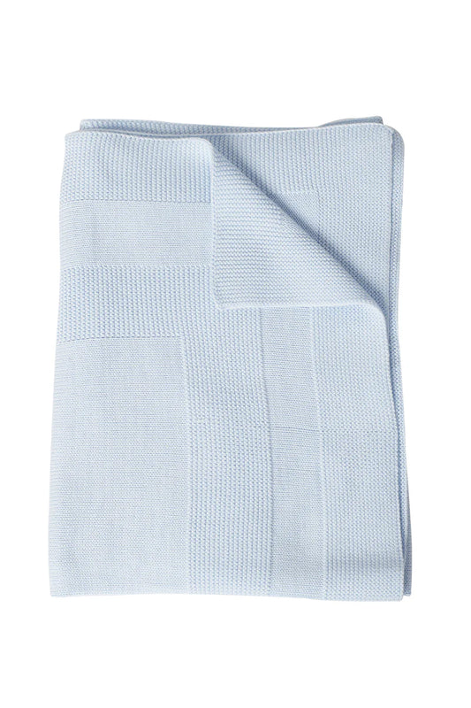 Nella Knit Blanket, Blue