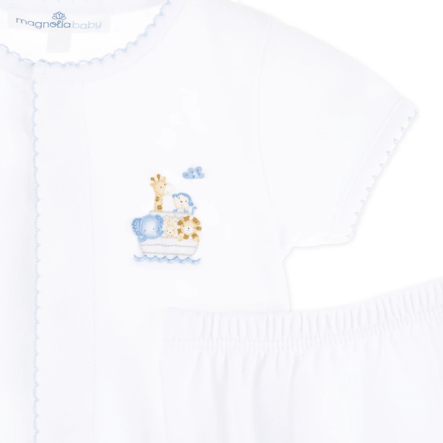 Noah's Ark Diaper Cover Set - Light Blue