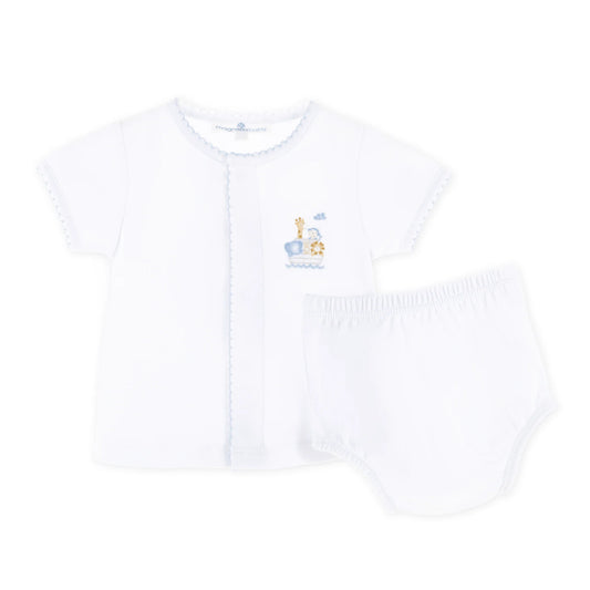 Noah's Ark Diaper Cover Set - Light Blue