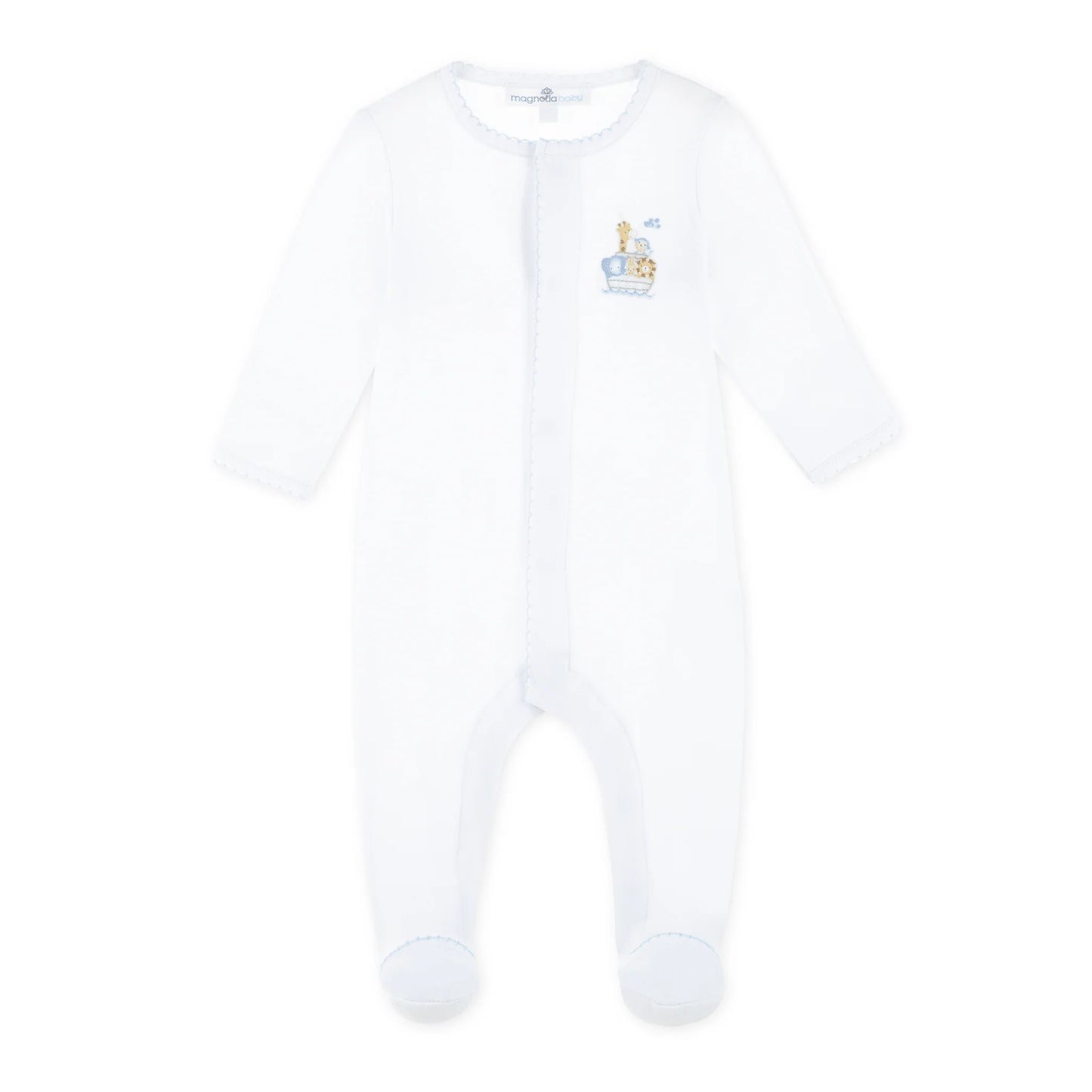 Noah's Ark Footie - Light Blue
