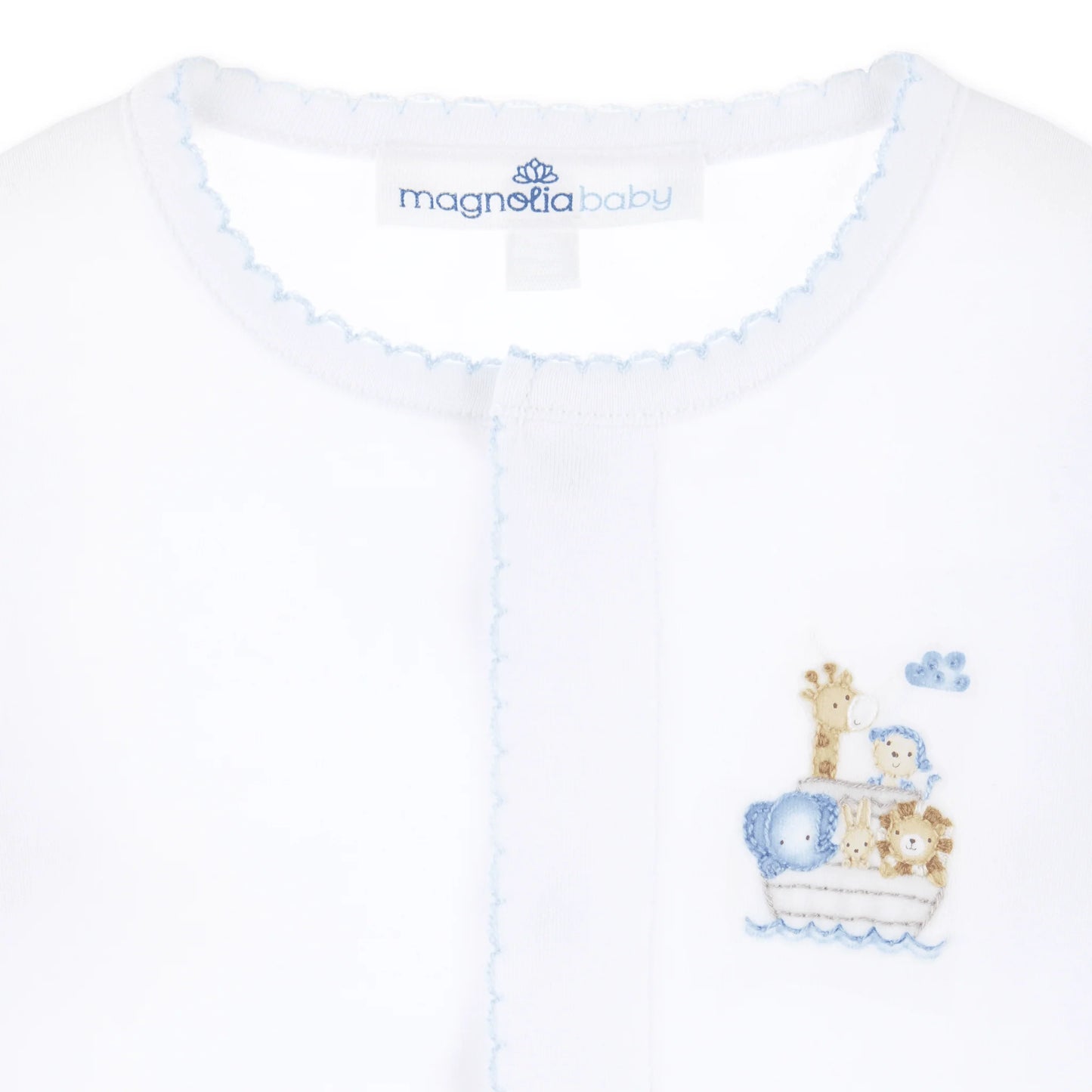 Noah's Ark Footie - Light Blue