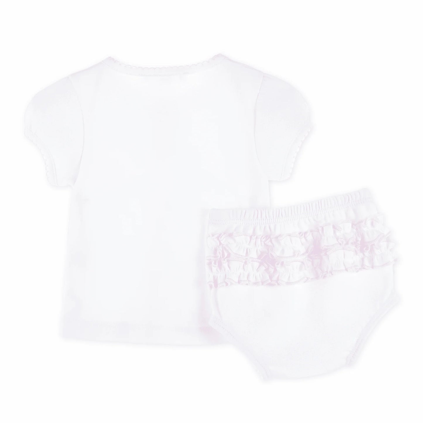 Noah's Ark Ruffle Diaper Cover Set - Pink