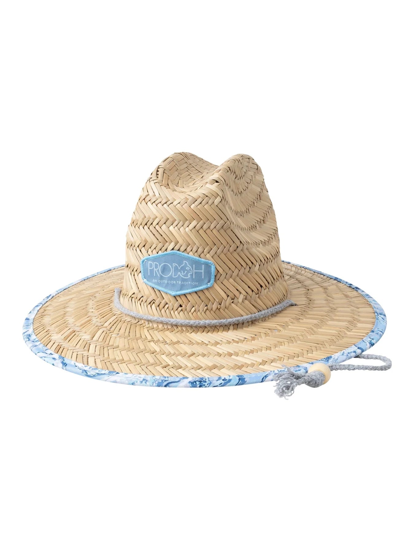 Kids Straw Lifeguard Hat- Oyster Print