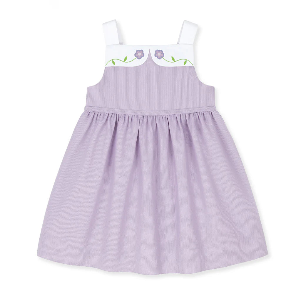 Pincord Dress with Flowers