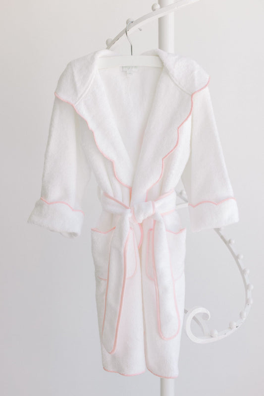 Women’s Bathrobe – Pink Scallops
