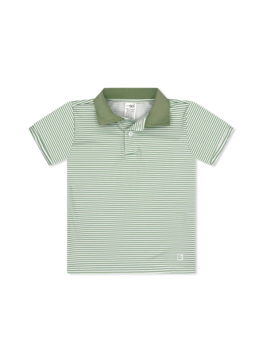 Parker Polo- Pistachio Green Mini Stripe, Pistachio Green