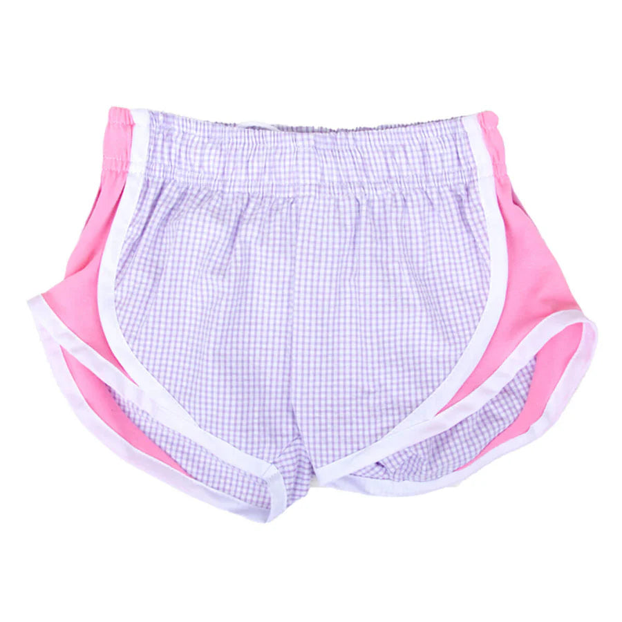 Track Shorts, Purple Seersucker