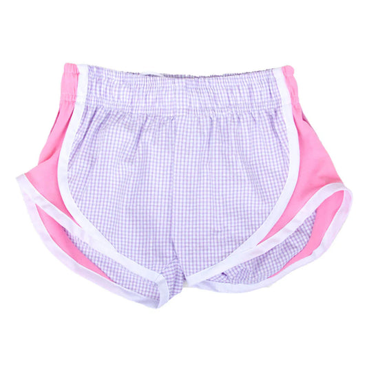 Track Shorts, Purple Seersucker