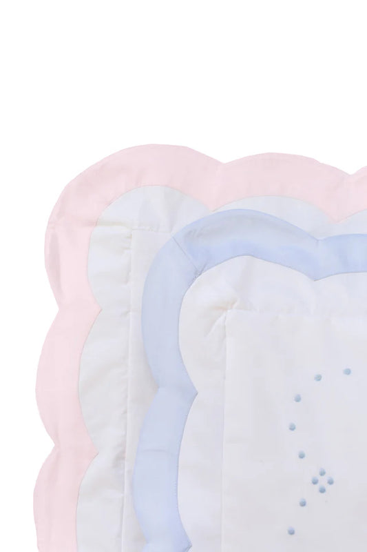 Quilted Blanket Scallop Dot, Pink