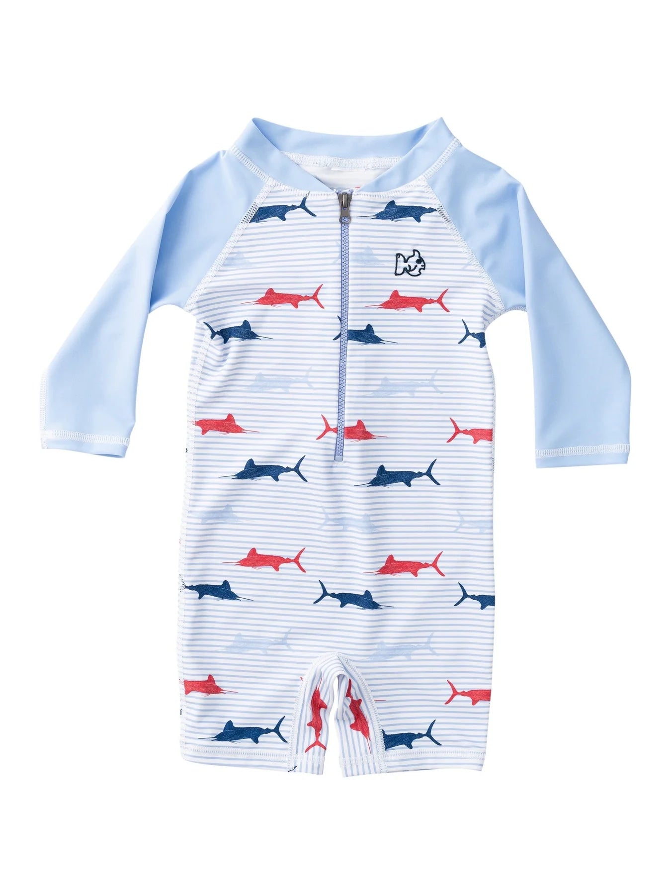 Lil Reef Baby Rashguard Swimsuit- Windsurfer Fish