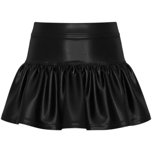 Gathered Skort- Black Shimmer